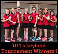 U11's Leyland Tournament Winners 2018